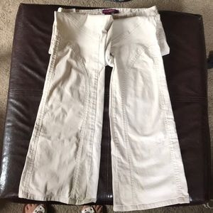 BCBG Tan Flare Khakis